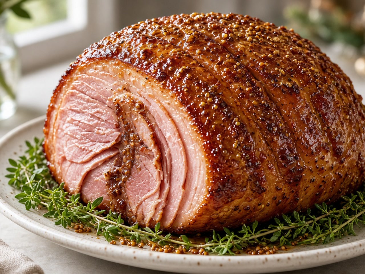 Delicious homemade Brown Sugar Mustard Ham Glaze